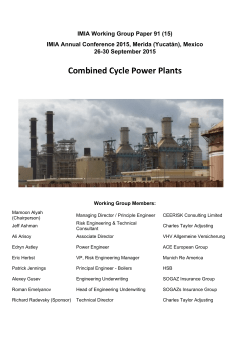Combined Cycle Power Plants - IMIA, the International Association