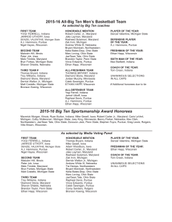 2015-16 Big Ten Sportsmanship Award Honorees 2015-16 All