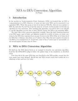 NFA to DFA Conversion Algorithm