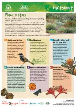 Plant a story factsheet - Botanic Gardens and Parks Authority
