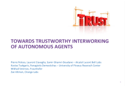 towards trustworthy interworking of autonomous agents