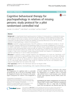 Cognitive behavioural therapy for psychopathology in relatives of