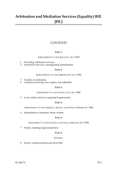Arbitration and Mediation Services (Equality) Bill