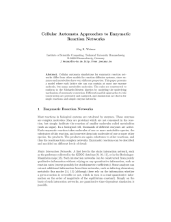 Cellular Automata Approaches to Enzymatic Reaction Networks