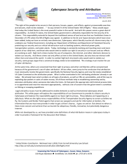Cyberspace Security and Attribution