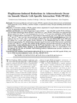Pioglitazone-Induced Reductions in Atherosclerosis Occur via