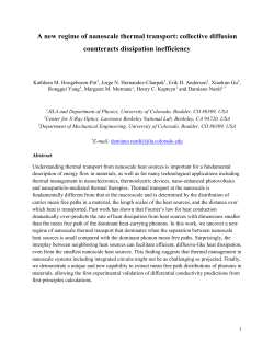 A new regime of nanoscale thermal transport: collective diffusion