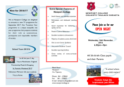 open night - Newport College