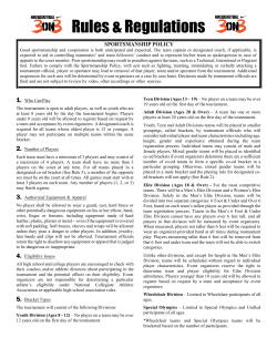 sportsmanship policy - Nike Basketball 3ON3 Tournament
