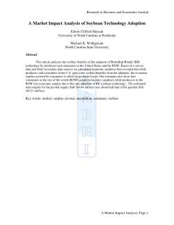 A Market Impact Analysis of Soybean Technology Adoption