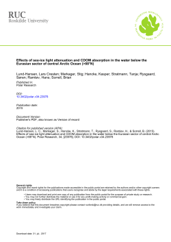 Effects of sea-ice light attenuation and CDOM absorption in the