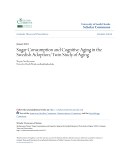 Sugar Consumption and Cognitive Aging in the Swedish Adoption