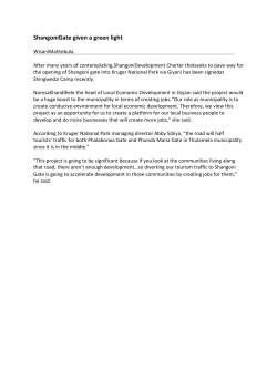 ShangoniGate given a green light