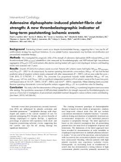 Adenosine diphosphate&ndash;induced platelet