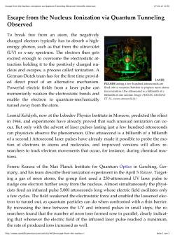 Escape from the Nucleus: Ionization via Quantum