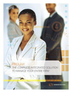 ProLaw Brochure | Law Firms