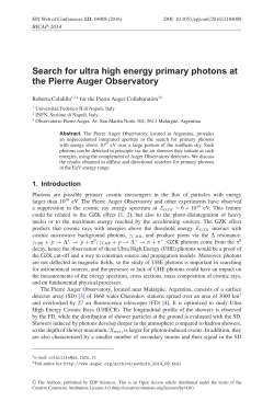Search for ultra high energy primary photons at the Pierre Auger