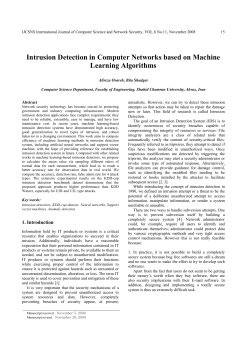 Intrusion Detection in Computer Networks based on Machine