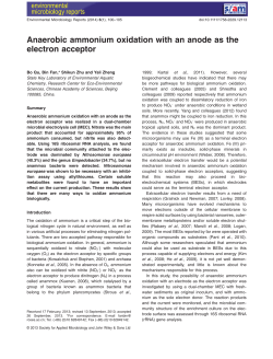 Anaerobic ammonium oxidation with an anode as the electron