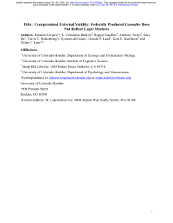 Compromised External Validity: Federally Produced