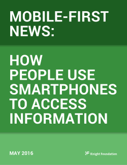 Mobile-First News - Knight Foundation