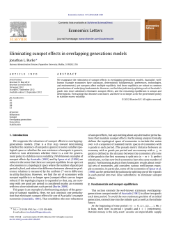 Eliminating sunspot effects in overlapping generations models