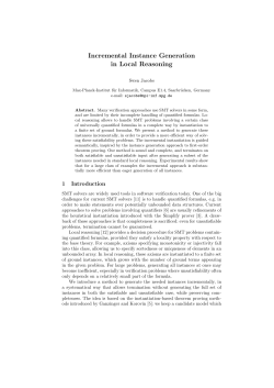 Incremental Instance Generation in Local Reasoning