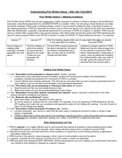 Understanding Prior Written Notice