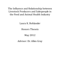 The Influence and Relationship between Livestock Producers and