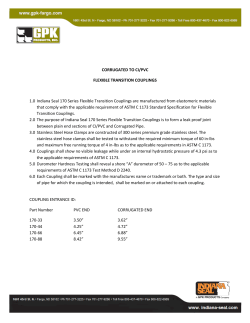 CORRUGATED TO CI/PVC FLEXIBLE TRANSITION