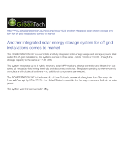 Another integrated solar energy storage system