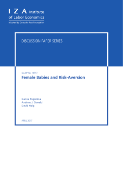Female Babies and Risk-Aversion