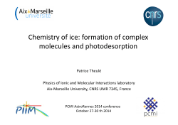 Chemistry of ice: formation of complex molecules and photodesorption