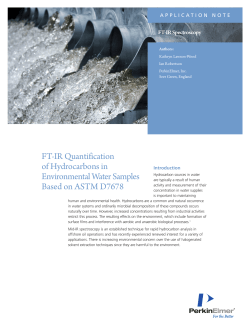 FT-IR Quantification of Hydrocarbons in Environmental Water