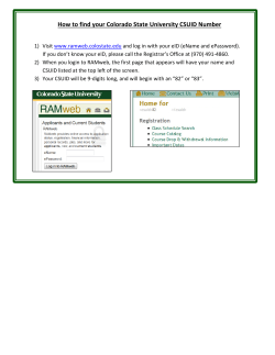 How to find your Colorado State University CSUID Number