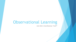Observational Learning