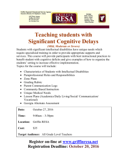 Teaching students with Significant Cognitive Delays