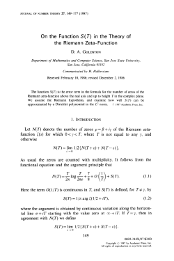 On the Function S(T) in the Theory of the Riemann Zeta