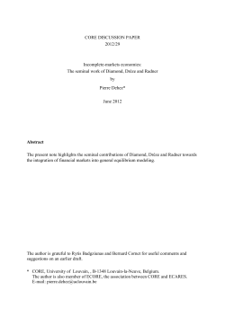 CORE DISCUSSION PAPER 2012/29 Incomplete