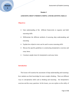 Assessment of Student Learning