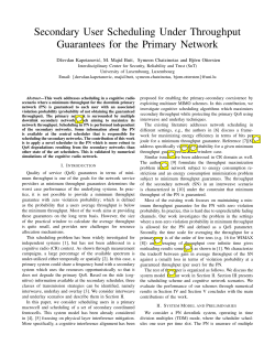 Secondary User Scheduling Under Throughput