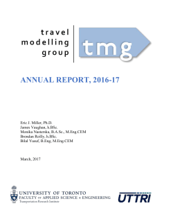 2016-2017 Report - Travel Modelling Group