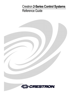 Crestron 2-Series Control Systems Reference Guide