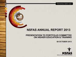 Board Chairperson`s Report In terms of the