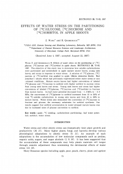 EFFECTS OF WATER STRESS ON THE PARTITIONING OF [14C
