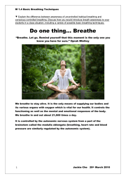 Do one thing... Breathe