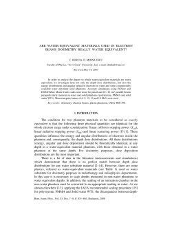 ARE WATER-EQUIVALENT MATERIALS USED IN ELECTRON