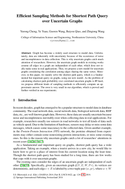 Efficient Sampling Methods for Shortest Path Query over Uncertain