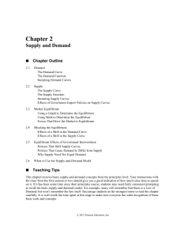 Chapter 2 Supply and Demand