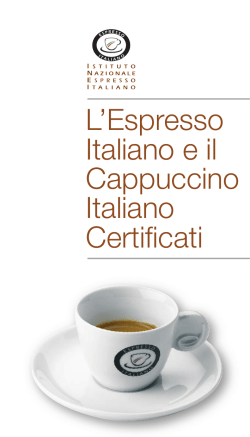 L`Espresso Italiano e il Cappuccino Italiano Certificati